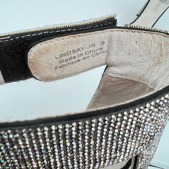 JEFFREY CAMPBELL
LINDSAY-JS SANDAL BLACK SATIN SILVER Rhinestones Size 9 $160 - Picture 5 of 12